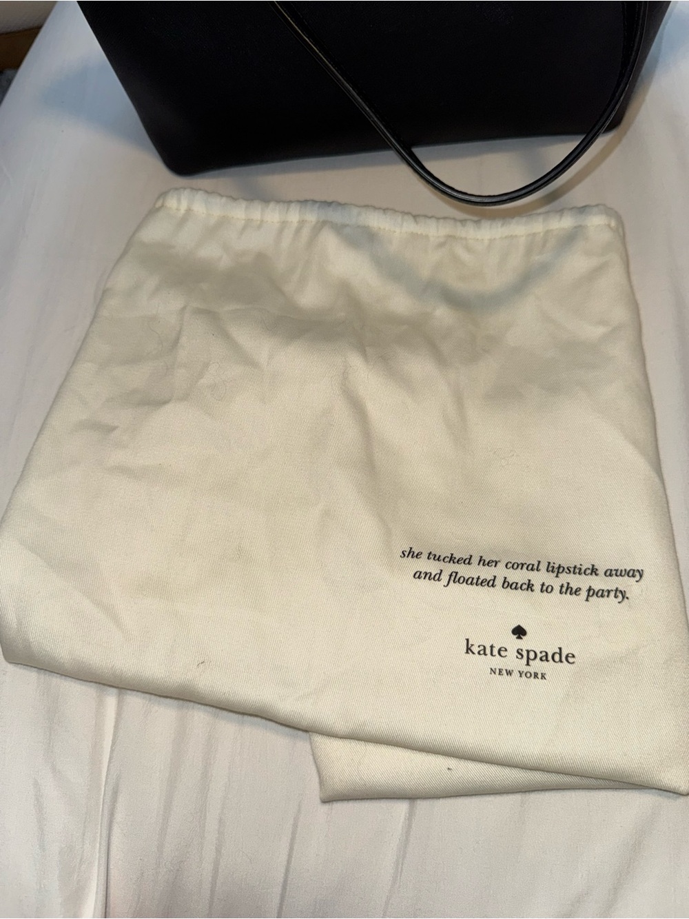 Kate Spade Black Saffiano Leather Tote With Dust Bag - Picture 10 of 10